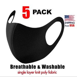 5 Face Mask Reusable Washable Breathable